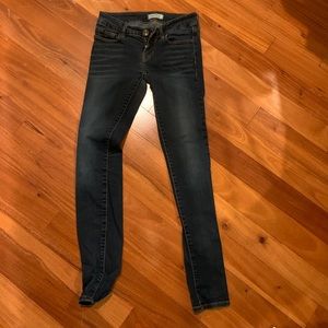 Skinny blue denim jeans